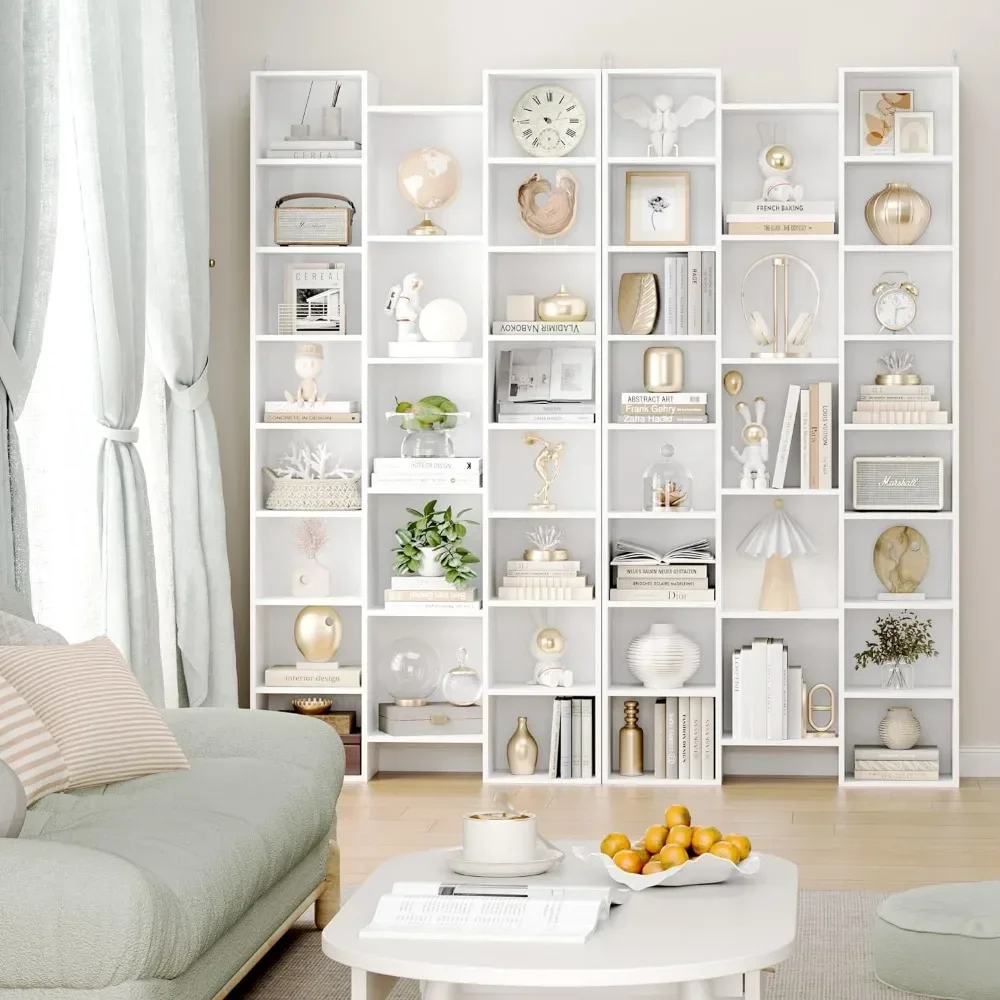 8 Tier Storage Tower Rack, CD DVD Storage Rack with Adjustable Shelves, Bookshelf Storage Organizer Shelf for Home Office - Image 3